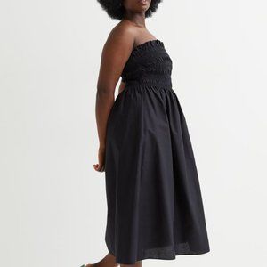 H&M Strapless Smocked Bodice Dress